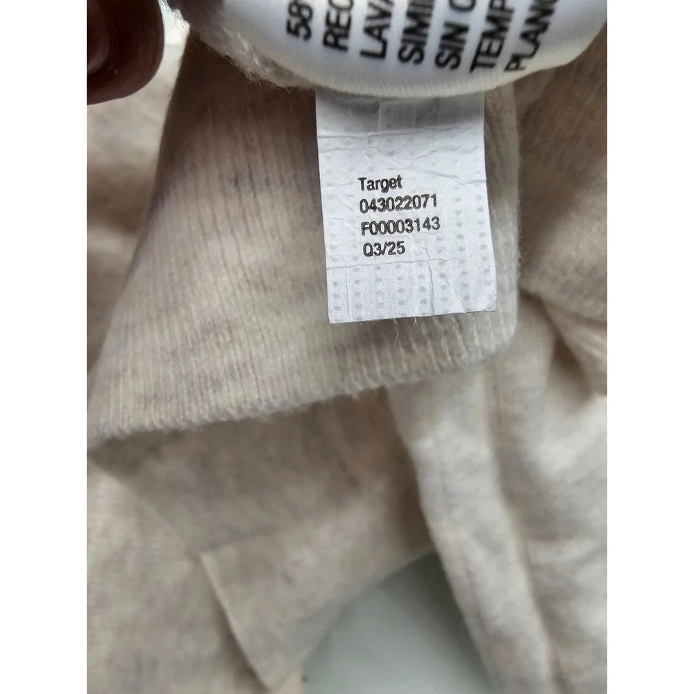 Goodfellow & Co‎ Mens XL Cream Soft Knit Crewneck Sweater Ribbed Long Sleeve New